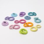 10163, Grimm's Building Rings, Pastel Rainbow